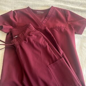 Mandala scrub set burgundy/wine